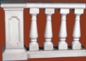 Preview: Balustradengeländer 92cm hoch Weissbeton